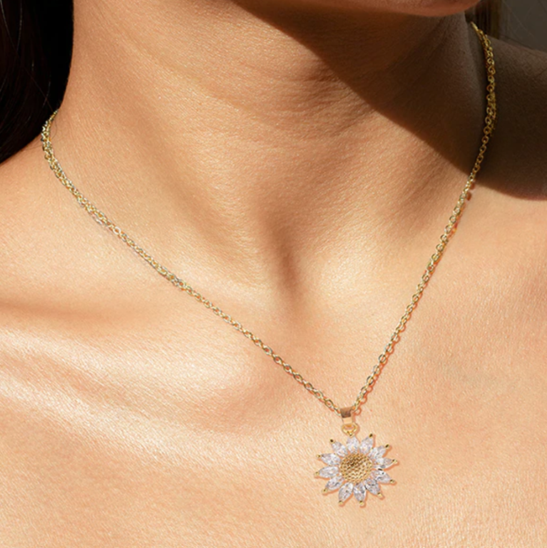 Solros Kristall Halsband